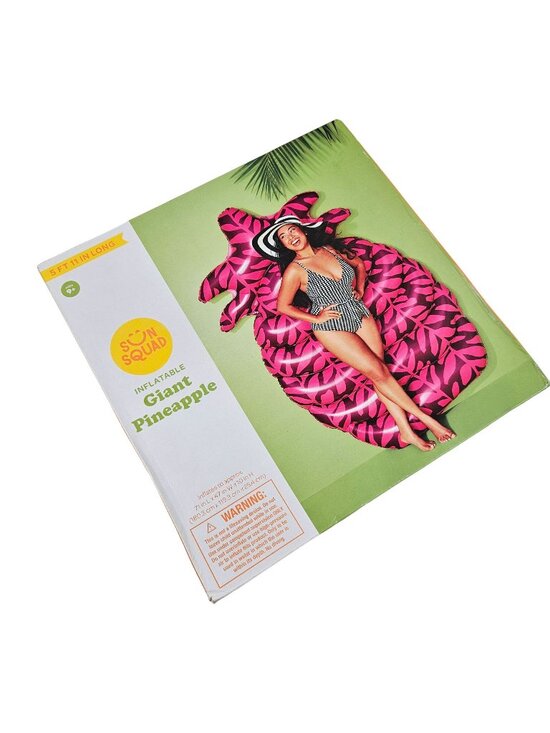 Sun Squad Other - Sun Squad Pool Float Inflatable Giant Pineapple Pink Summer Swimming NIB
